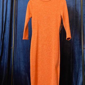 Lulu's orange long sweater dress, size S, NWT